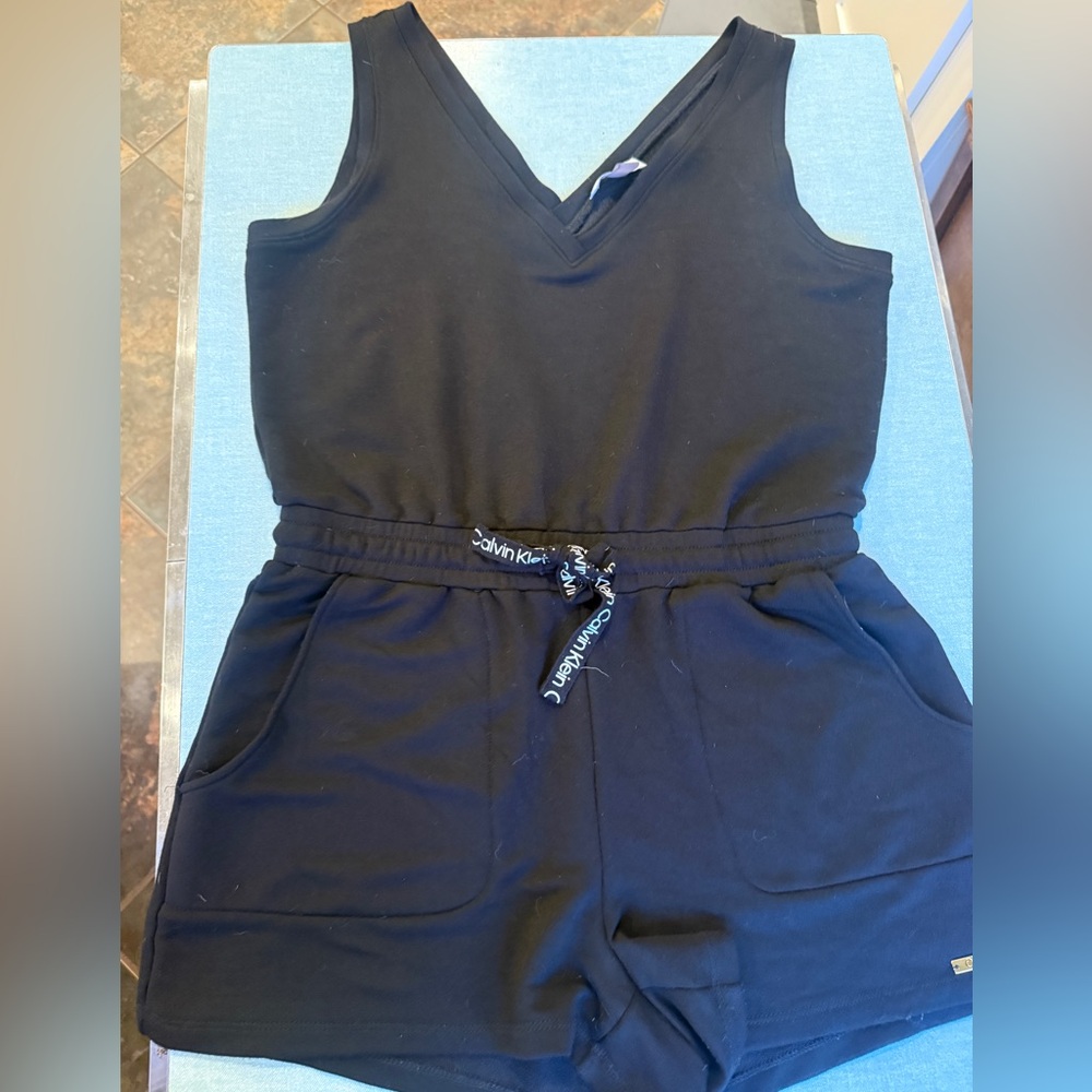 Calvin Klein Black Shorts Romper